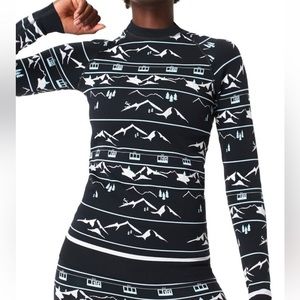 Sweaty Betty Ski Base Layers, Navy Ski Lift Jacquard